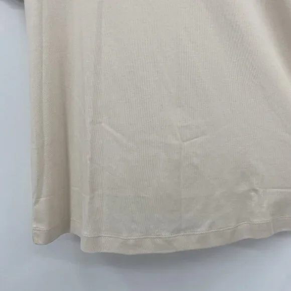 M.M. LAFLEUR Crew Neck Ivory Shirt Size Large Pima Cotton - Picture 7 of 10